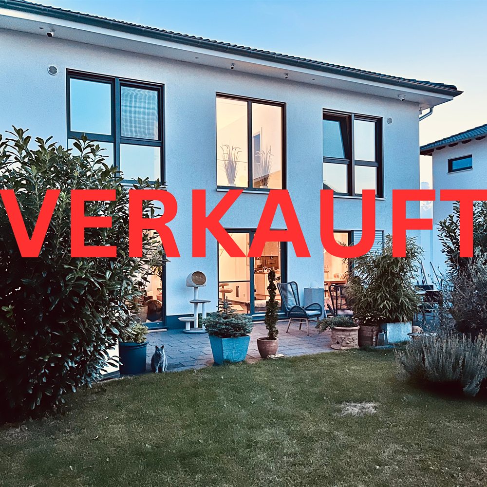Referenzobjekt in 50374 Erftstadt: modernes Wohnhaus mit großer Fensterfront und Garten